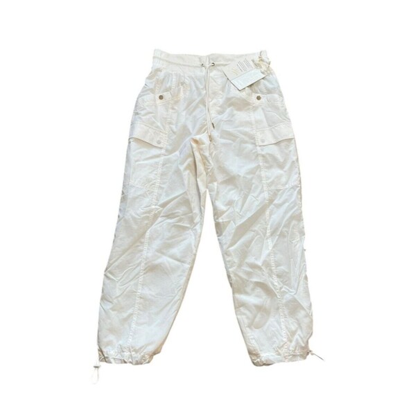 Athleta x Alicia Keys High Waist Utility Pant Cream Off White Size 12 NWT Cargo